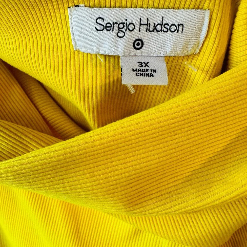 Sergio Hudson Yellow Body Suite 3X - Picture 3 of 4